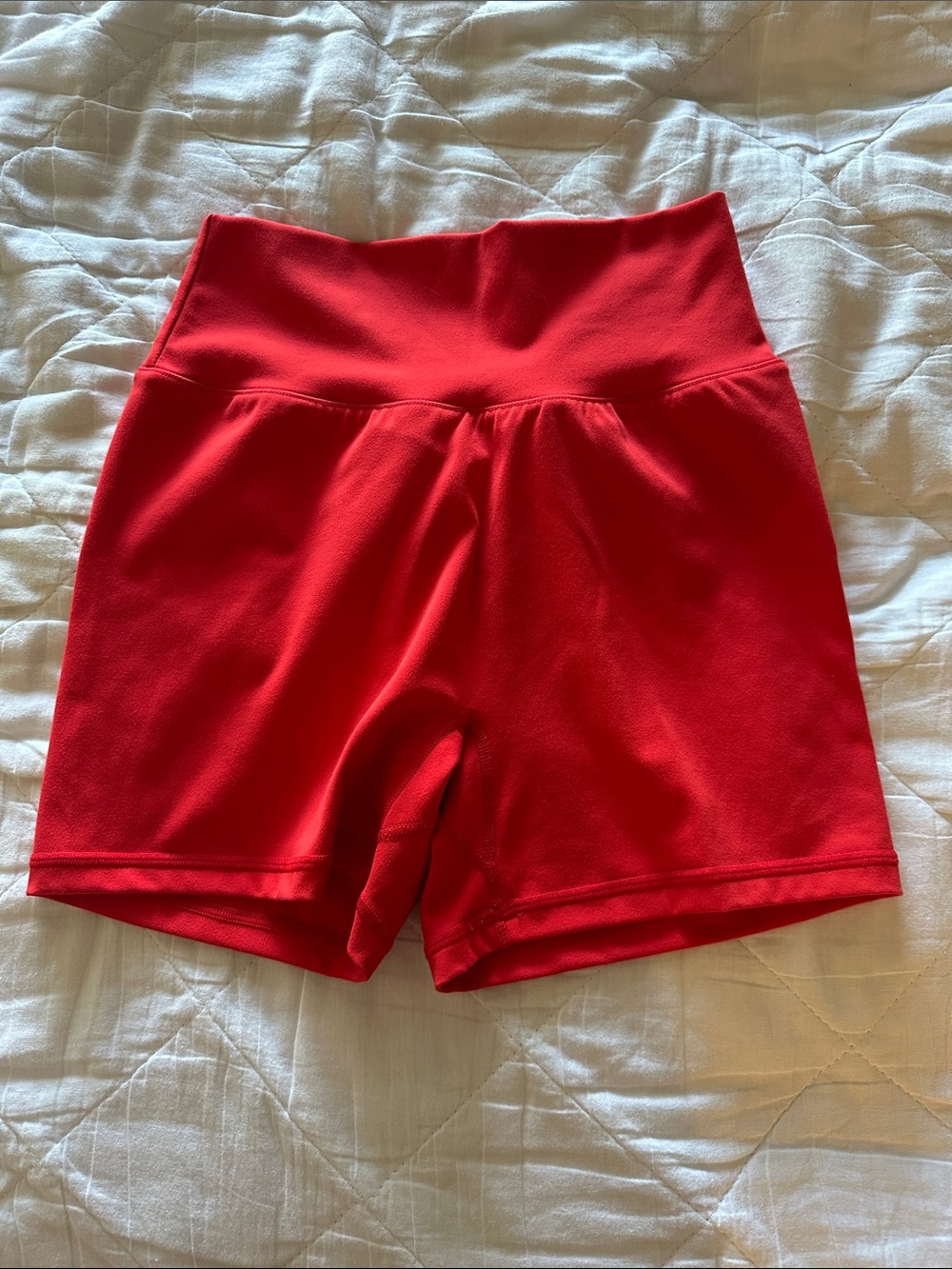 P'tula High-Waist Red Bike Shorts